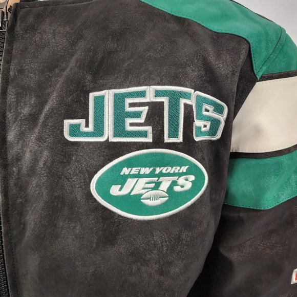 NFL New York Jets Varsity Jacket, Black, 2X-Large XXL Mens G-III Sports - Picture 11 of 12